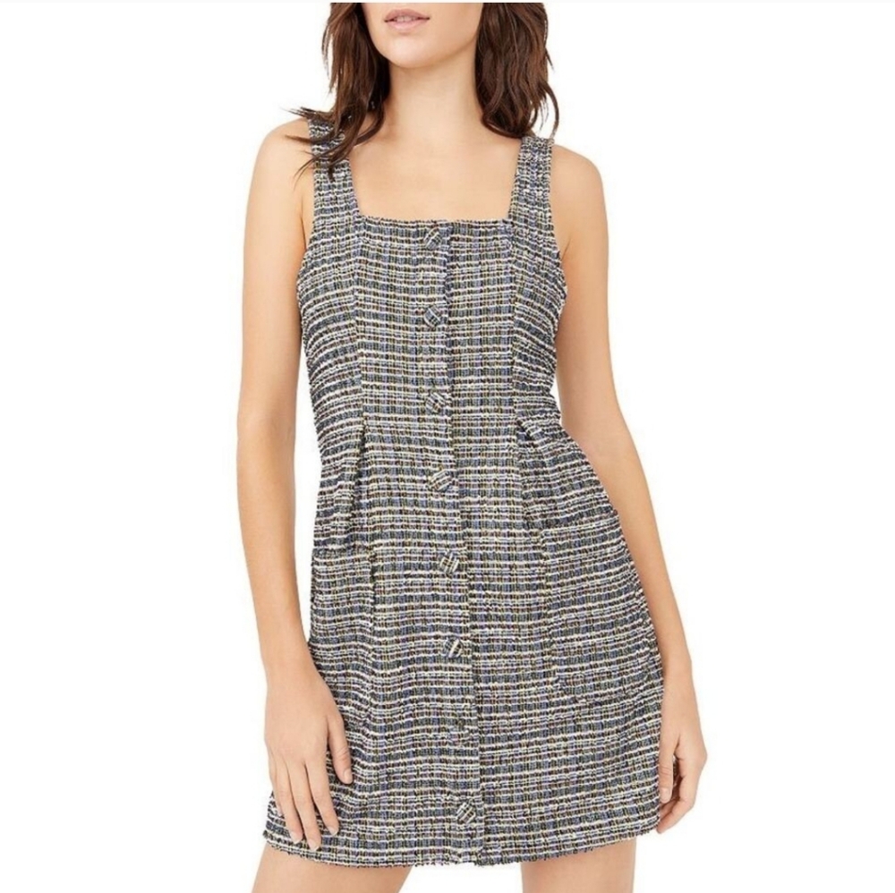 FREE PEOPLE Maxx Tweed Mini Shift Dress in Midnight Combo NWT - MEDIUM